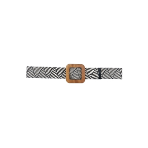 23707-20-LACETS CEINTURE RAPHIA PAILLE BOUCLE BOIS:Beige