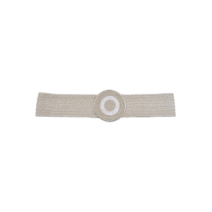 SCARPY CREATION CEINTURE RAPHIA PAILLE BOUCLE METAL<br>Beige