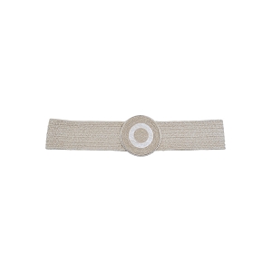 61009-24-SACS A MAIN CEINTURE RAPHIA PAILLE BOUCLE METAL:Beige