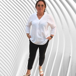 D6875 REMIA TOP:Blanc