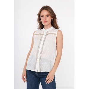SCARPY CREATION AZAKA TOP SANS MANCHE<br>Blanc