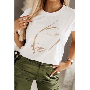 SCARPY CREATION ESTEE TSHIRT IMPRIMEE<br>Or