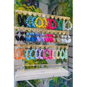 MELISSA CROSSOVER BAG BOUCLE OREILLES BOULE BRILLANTE:Multicolore