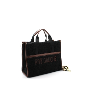 RIVE GAUCHE RIVE GAUCHE ELYSEE SAC MAIN EFFET MOUTON<br>Noir