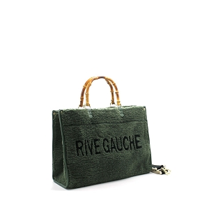 SOCQUETTES RIVE GAUCHE HUGO SAC MAIN EFFET MOUTON:Vert
