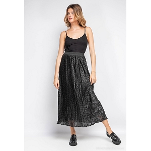 13603-39-CH. A LACETS LILIEROSE JUPE:Noir