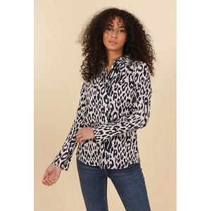 SCARPY CREATION CHOKIA CHEMISE SATINE LEOPARD<br>Beige