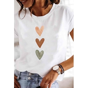 SCARPY CREATION ESTEE TSHIRT IMPRIME<br>Blanc