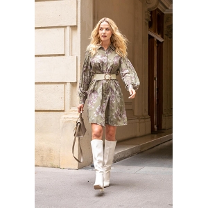 TENNIS LACET QUEENY ROBE MI LONGUE FLUIDE:Vert