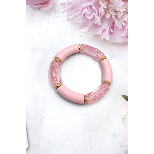 25437-41-BOTTES BRACELET NACRE:Rose