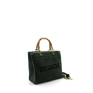 Z4959 RIVE GAUCHE MONTAIGNE SAC MAIN EFFET MOUTON:Vert