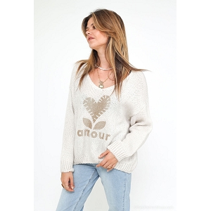 SCARPY CREATION AMOUR A CROQUER PULL MAILLE DOUX<br>Beige