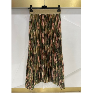 BOTTE CAVALIERE CHIC ISSYMA JUPE PLISSEE SATIN:Vert