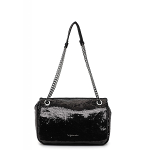 ANASTASIA CIRCLE HANDBAG WITH FLAP MEDIUM MARNIQ HAND BAG WITH FLAP SMALL:Noir