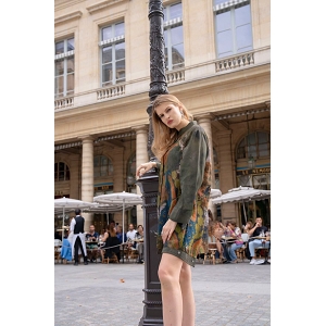 SAC A BANDOULIERE EN DAIM ROBE CHEMISE BELLA BLUE:Vert