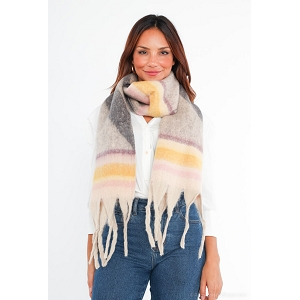 SCARPY CREATION CHARMANT ECHARPE GRANDE FRANGE<br>Gris