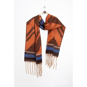 SCARPY CREATION CHARMANT ECHARPE GRANDE FRANGE<br>Orange