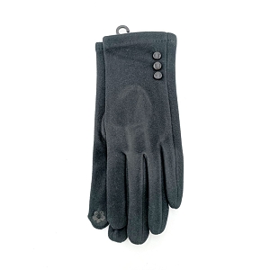 SCARPY CREATION CHARMANT GANTS TACTILES BOUTONS<br>Noir