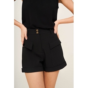 COMBISAISON AVEC POCHETS CEINTURE SHORT CARLOS 2 POCHES:Noir