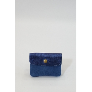 SCARPY CREATION PORTE MONNAIE CUIR BI TON<br>Bleu