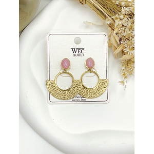 SCARPY CREATION BOUCLES OREILLES ACIER<br>Rose