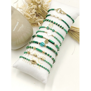 25309-23 BRACELET ELASTIQUE ACIER:Vert