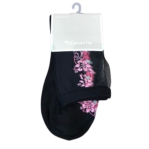 TAMARIS CHAUSSETTES SINDY SOQUETTES MOTIFS FLORALS<br>Blanc