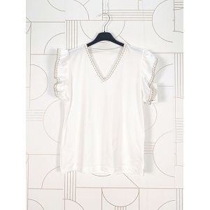 28704-28 T SHIRT SUNSHINE:Blanc