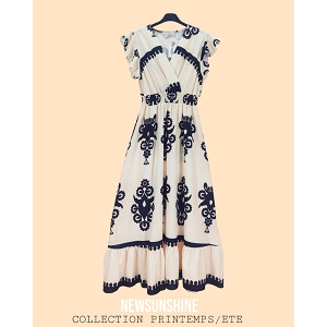 PESCURA CARROARMATO ROBE LONGUE IMPRIMEE:Beige
