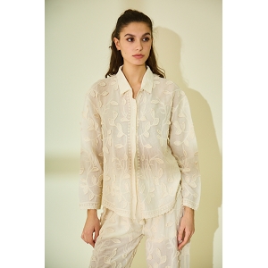  CHEMISE MANCHE LONGUE COTON:Beige