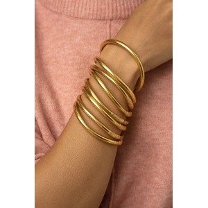 SCARPY CREATION JONC MANTRA BOUDHISTE DOREE<br>Or
