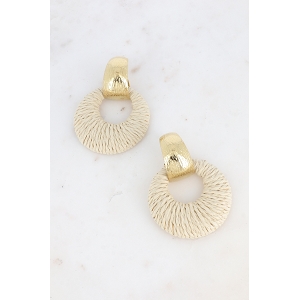 SCARPY CREATION BOUCLE OREILLES RAFIA<br>Beige