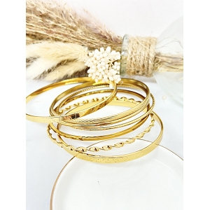 SCARPY CREATION BRACELET JONC SEMAINIER<br>Or