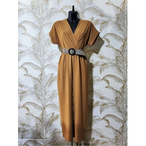 MS237 COMBISAISON AVEC POCHETS CEINTURE:Naturel