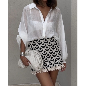 25386-45-BOTTES JUPE EN CROCHET:Noir