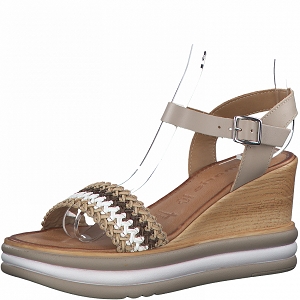 LUCIE DENTELLE 28044-26-SANDALES:Beige