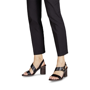 SARAH CHINO UNI BAMDEAU IMPRIMÉ 28307-26-SANDALES:Noir