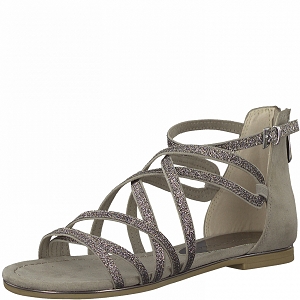 PANTALON BOHEME CEINTURE 28180-26-SANDALES:Gris