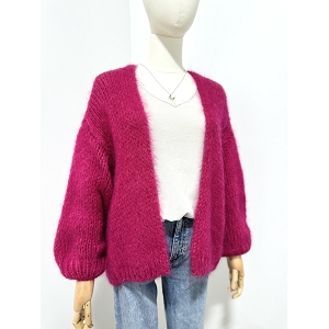 SCARPY CREATION GILET BERNADETTE OVERSIZE MOHAIR<br>Rose