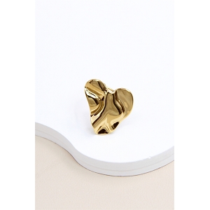 SCARPY CREATION BAGUE COEUR  AJUSTABLE<br>Or