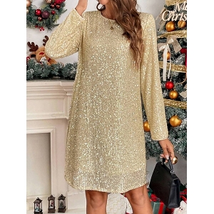 SCARPY CREATION ROBE PAILLETTE SOIREE<br>Or