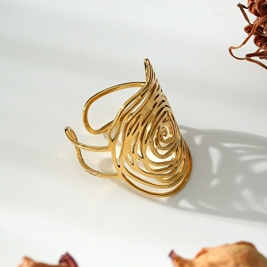 SCARPY CREATION BAGUE MOTIF ROSE<br>Or