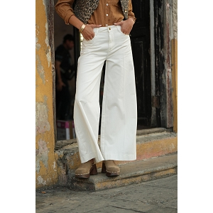 SCARPY CREATION JEANS PALZZO PEPINO<br>Blanc