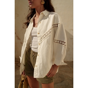 SCARPY CREATION VESTE EN CROCHET<br>Blanc