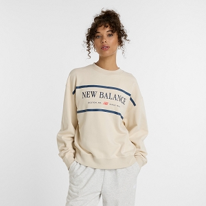 NEW BALANCE SWEAT  ATHELIC NAUTICAL<br>Beige