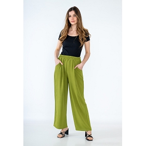SCARPY CREATION PANTALON COUPE DROIT MICRO FIBRE<br>Vert
