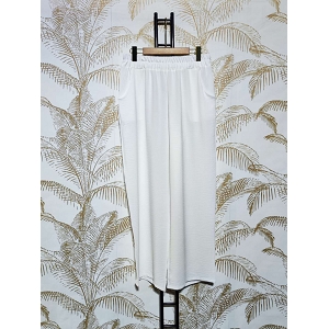 SCARPY CREATION PANTALON COUPE DROIT MICRO FIBRE<br>Blanc
