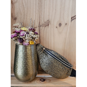 SCARPY CREATION SAC BANANE EN PAILLE<br>Noir