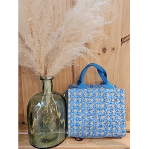 SCARPY CREATION SAC EN PAILLE BANDOULIERE<br>Bleu
