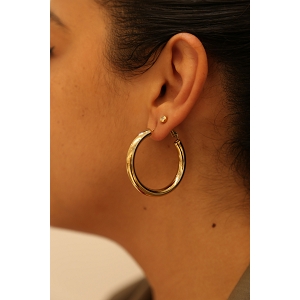 SCARPY CREATION BOUCLES OREILLES CREOLES MINIMALISTE<br>Or